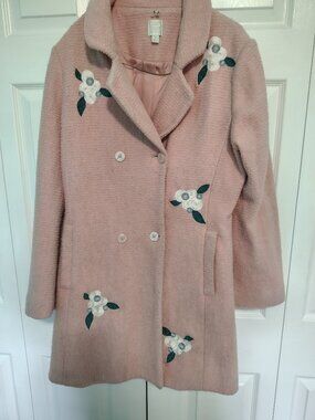 LC Lauren Conrad Runway Pink Wool Coat